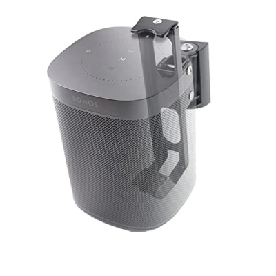 Abbildung von EMAQUIN Wandhalterung Paar(2 Stück) für SONOS One/One SL/SONOS Play 1 Speaker(Drehbar und neigbar,kompatibel mit beide,Schwarz Paar)