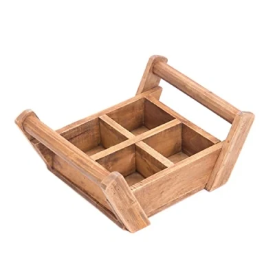 Abbildung von DESIGN DELIGHTS Holz ZIEGELFORM mit Griffen Brick II 36x28x15 cm, Mahagoni Vintage Ziegelsteinform Henkel, Holzkiste, Aufbewahrungskiste,