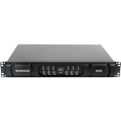 Abbildung von Pronomic MC6 400 Endstufe Ausgangsleistung (4 Ohm): 6x 600 Watt Stereo , Parallel oder Bridged Modus Einstellbare Crossover Frequenz Schaltungstyp: Class D