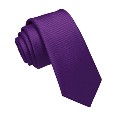 Abbildung von JEMYGINS Schmale Herren Lila Krawatte einfarbig in verschiedenen Farben 6cm (7)