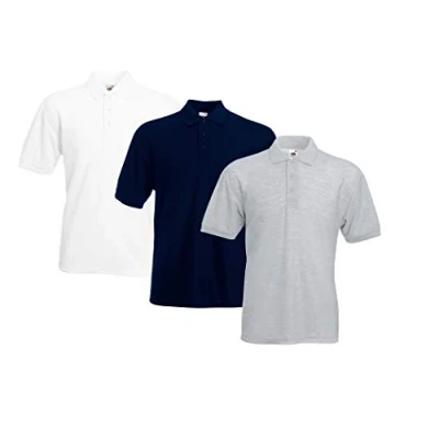 Abbildung von Fruit of the Loom Herren 65/35 Poloshirt,1Weiss1Grau1DeepNavy,2XL (3erPack