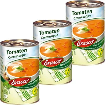 Abbildung von Erasco Tomaten Cremesuppe mit Tomatenstücken natürlich 390ml 3er Pack