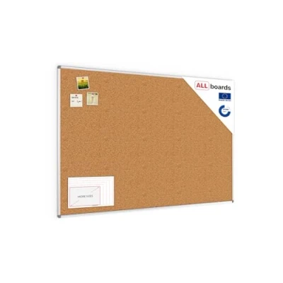 Abbildung von ALLboards Pinnwand mit Aluminiumrahmen 180x120cm, Korktafel Korkwand Kork