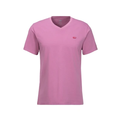 Abbildung von Levi&#039;s Original Vneck Tshirt basic, Herren, Größe: Medium, Bordeaux