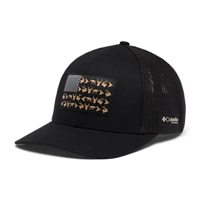 Abbildung von Columbia Unisex Erwachsene PHG Game Flag Mesh Ball Cap, schwarz, Small Medium