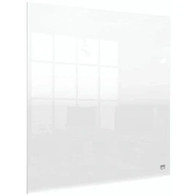 Abbildung von Nobo Mini Whiteboard für Tisch oder Wandmontage, Tragbar, Trocken Abwischbares Acrylglas, Rahmenlos, 600 x 450 mm, Inklusive Markerstift und Montagepads, Durchsichtig, 1915618