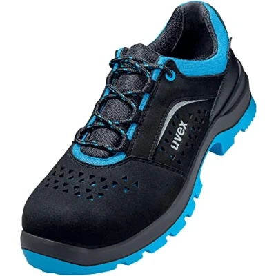 Abbildung von Uvex 2 xenova Sicherheitsschuhe S1 SRC, Halbschuhe, Arbeitsschuhe für Herren, Schwarz/Blau, Größe 43