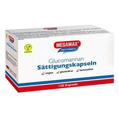 Abbildung von Megamax Sättigungskapseln Glucomannan