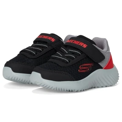 Abbildung von Skechers Bounder Sneaker low für Kinder, Größe: 22, Black/red/grey Schuhe