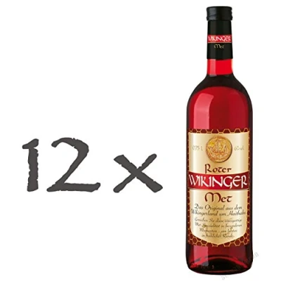 Abbildung von 9 Flaschen Wikinger Met Set aus 3 Sorten a 0,75 Liter 6 11% vol. 3x Roter Met, Orginal Heißer