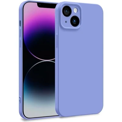 Abbildung von MyGadget Hülle für iPhone 14 Plus Zweilagige Handyhülle mit Kameraschutz Cover Innenfutter &amp; Silikon außen Flieder