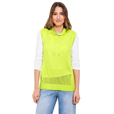 Abbildung von Cecil Struktur Strickpullover, Damen, Größe: Large, Gelb