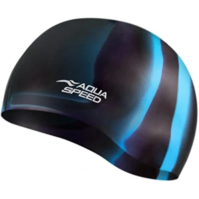 Abbildung von Aqua Speed Badekappe Farbige Schwimmkappe Elastisch &amp; wasserabweisend Unisex, Flexibles Material Perfekt für Pool, Training Wettkampf