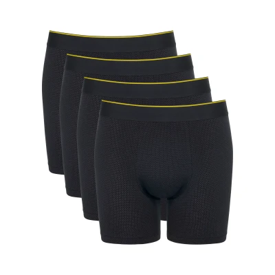 Abbildung von Sloggi LONG 4ER PACK EVER AIRY Panties, Herren, Größe: Small, Schwarz