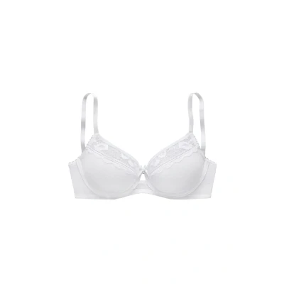 Abbildung von Vivance T Shirt BH, aus feinem Mesh Material und Spitze in Kussmund Optik, Dessous