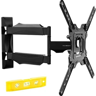 Abbildung von Invision TV Wandhalterung für 24 60 Zoll Bildschirme VESA 100x100 bis 400x400mm Schwenkbare Neigbare und Ausfahren LED, OLED, Flach &amp; Curved Wandhalter Fernsehers Max Last 36.2 kg (HDTV E)
