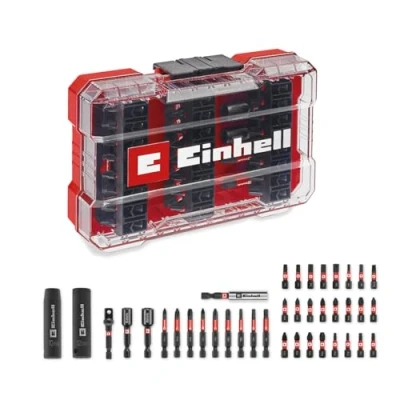 Abbildung von Original Einhell M CASE 39 tlg. Impact Bit und Stecknuss Set (25 mm Bits, 50 Sechskantstecknüsse, Langnüsse, Stecknussadapter, 60 Bithalter inkl. Aufbewahrungsbox)