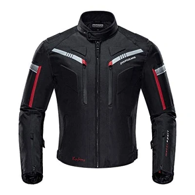 Abbildung von Zyxformis Motorradjacke Herren wasserdicht winddicht mit Protektoren Jacke für den Sommer Winter