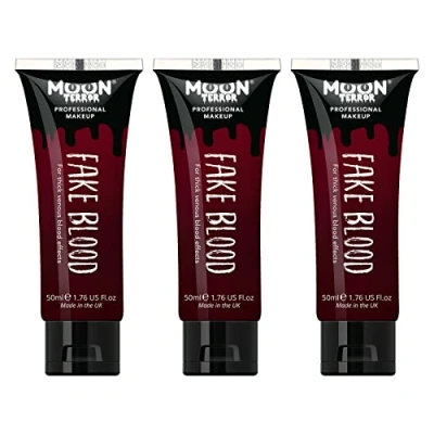 Abbildung von Moon Terror Pro FX Kunstblut, SFX Make up für Halloween Vampir Zombie Theater, Spezialeffekt (Rot, 50 ml (3er Pack))