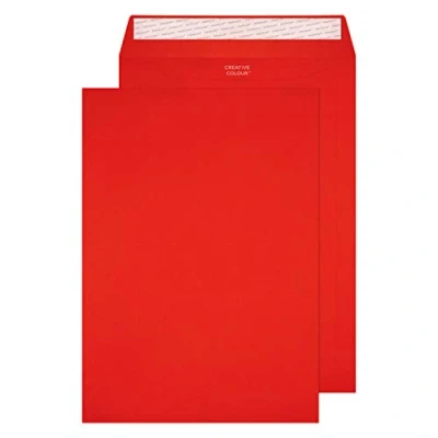 Abbildung von Blake Envelopes Creative Colour 406 Briefumschläge Haftklebung Pillar Box Rot C4 229 x 324 mm 120g/m² 250 Stück