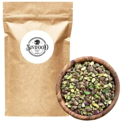 Abbildung von SIVIFOOD halbierte Pistazienkerne im 1kg Vorteilspack Pistazien Snack grün naturbelassen halbiert ungesalzen unbehandelt zum Backen in Premium Qualität Großpackung vegan natur Topping XXL