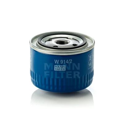 Abbildung von MANN FILTER W 914/2 Ölfilter 3/4 16 UNF mit einem Rücklaufsperrventil Anschraubfilter LADA: Niva, Samara Limousine, 112, FORD: Sierra Mk2 Schrägheck