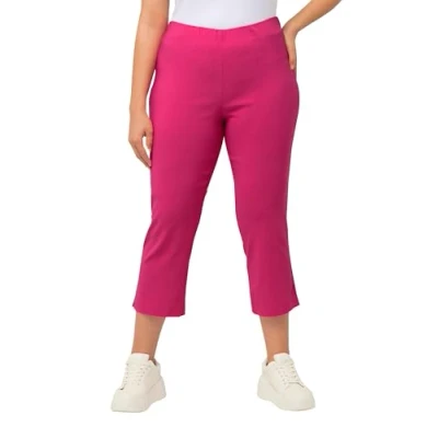 Abbildung von Ulla Popken Bengalin Stoffhose, Damen, Größe: 42, Fuchsia pink