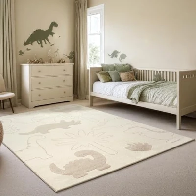 Abbildung von Kinderteppich the carpet Elisa Kids Teppich für Kinderzimmer, carpet, Rechteck, Höhe: 12 mm, Kinderteppich, Spielteppich, Pflegeleicht, Dino
