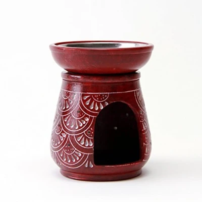 Abbildung von Bitto Weihrauchbrenner und Duftlampe MARAKESH Softstone mit Metallschale, H: 11,5 cm, Ø 9 cm