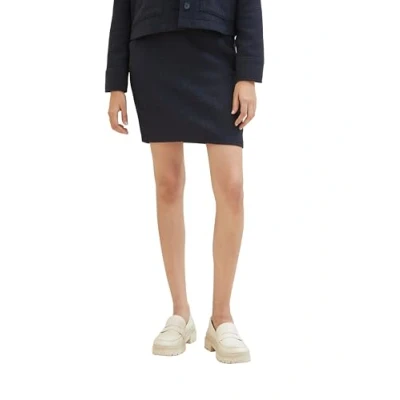 Abbildung von TOM TAILOR Damen Boucle Mini Rock, 34791 Navy Blue Boucle, 32