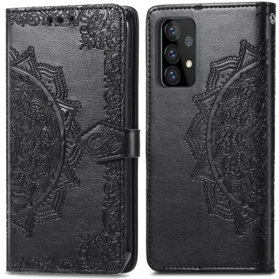 Abbildung von Samsung Galaxy A52 (4G) Hülle Kunstleder iMoshion Klapphülle Handyhülle Schwarz