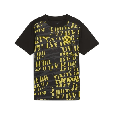 Abbildung von Puma BVB Borussia Dortmund Prematch JR Unisex Vereinsmannschaften für Kinder, Größe: 152, Black/faster yellow