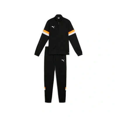 Abbildung von Puma individualRISE Fußball Trainingsanzug Teenager Für Kinder Mit Plain Black/Heat Fire Größe: 15 16Y