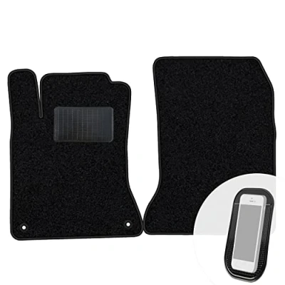 Abbildung von moto MOLTICO Vorne Fußmatten Auto Velours Autoteppiche Schwarz Automatten Set 2 teilig passend für Mercedes Benz A B Klasse CLA GLA 2011 2019