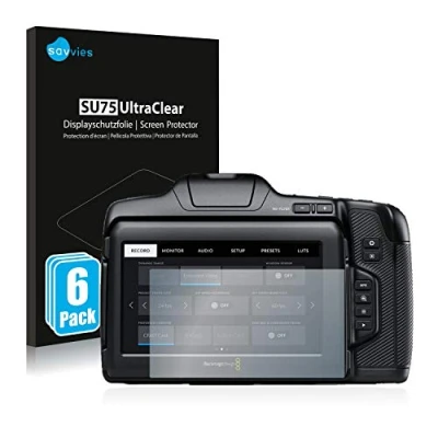 Abbildung von Savvies 6 Stück Schutzfolie für Pocket Cinema Camera 6K Pro / G2 Displayschutz Folie Ultra Transparent