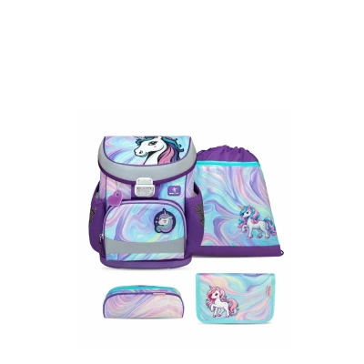 Abbildung von Belmil Mini Fit Schulranzen Set 4 teilig Unicorn Dream mit Brustgurt