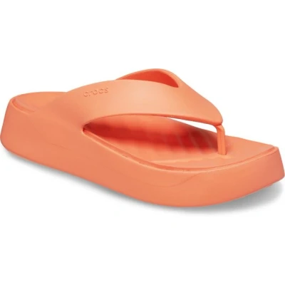 Abbildung von Crocs Getaway Badezehentrenner, Damen, Größe: 38.5, Sunkissed Schuhe