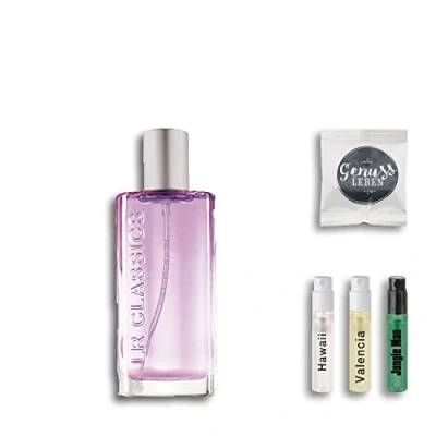 Abbildung von LR Classic EdP 50ml Singapore mit gratis Duftprobe und Genussleben Fruchtgummi