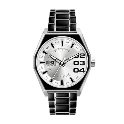Abbildung von Diesel Herrenuhr Scraper Quarz /3 Zeigerwerk 43 mm Gehäusegröße mit Edelstahlarmband DZ2195