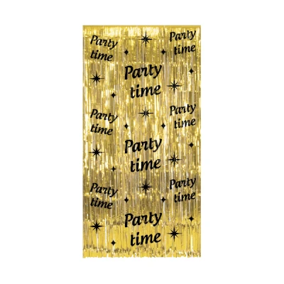 Abbildung von Tür vorhang Party Time Gold Schwarz Classy 100x200cm pro Einheit