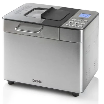 Abbildung von Domo B3971, 1 kg, Startzeitvorwahl, Bullauge, Variable einstellbare Krustenbräunung, Warmhaltefunktion, Edelstahl