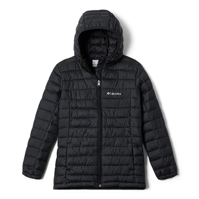 Abbildung von Columbia Boy&#039;s Silver Falls Hooded Puffer Jacket, City Grey, Shark, L