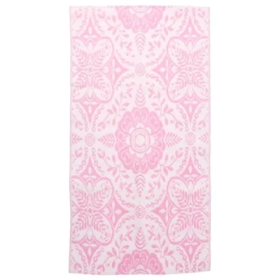 Abbildung von vidaXL Outdoor Teppich Zweischichtiger Jacquard Terrassenteppich Außenteppich Küchenteppich Indoor Terrasse Balkon Flur Küche Bad Rosa 120x180cm PP
