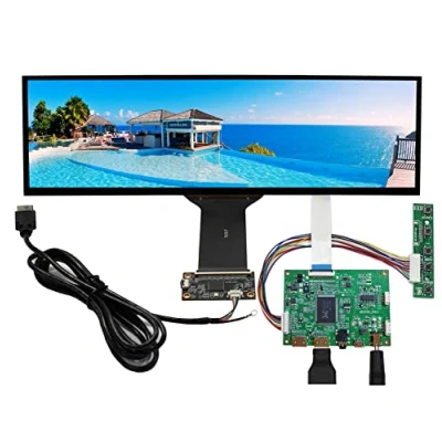 Abbildung von VSDISPLAY 12,6 Zoll 1920x515 NV126B5M N41 EDP IPS Capacitive Touch Screen Monitor und 2 Mini HDMI LCD Controller Board