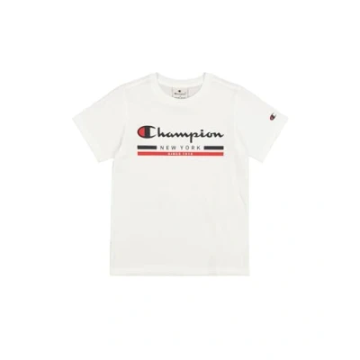 Abbildung von Champion Graphic Crewneck Unisex Tshirt print für Kinder, Größe: 114/119, White