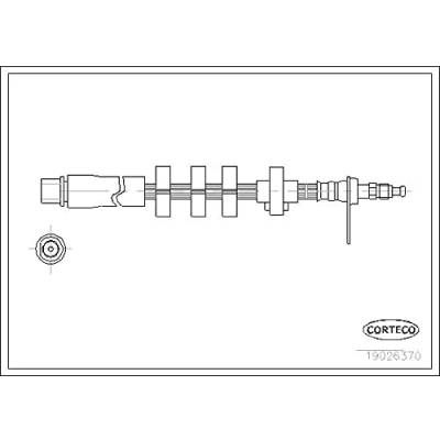 Abbildung von CORTECO 19026370 Bremsschläuche Vorderachse 530 M10X1 PEUGEOT: 406 Limousine, Coupe