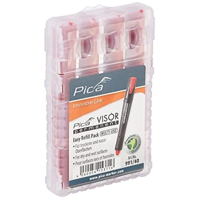 Abbildung von Ersatzminen Set Pica VISOR rot / 4 Minen