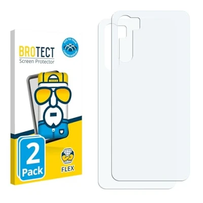 Abbildung von BROTECT 2 Stück Full Cover Schutzfolie für OnePlus Nord (Rückseite) Screen Displayschutz Folie [3D Curved, Anti Fingerprint, Kristall Klar]