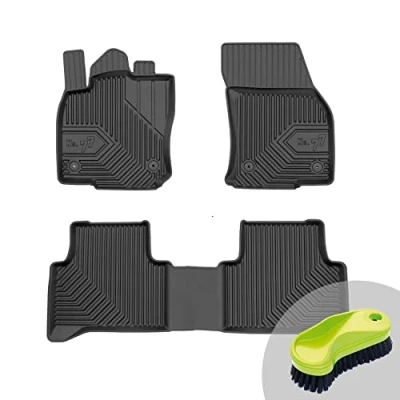 Abbildung von FROGUM No.77 Gummimatten Ganzjahresset von Auto Fußmatten Autofussmatten für Volkswagen Touran II ab 2015 Langlebiges TPE Material