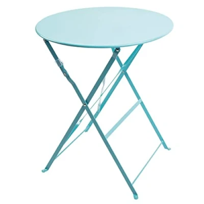 Abbildung von Bolero ronde stalen opklapbare tafel turquoise 59,5cm